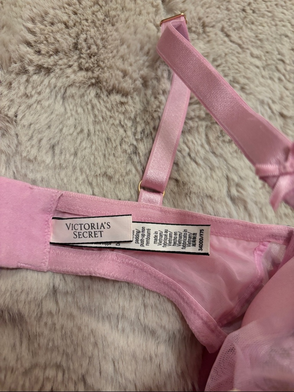 Victoria's Secret Pink Floral Lace Underwire Bra with Multicolor Print - Picture 2 of 5